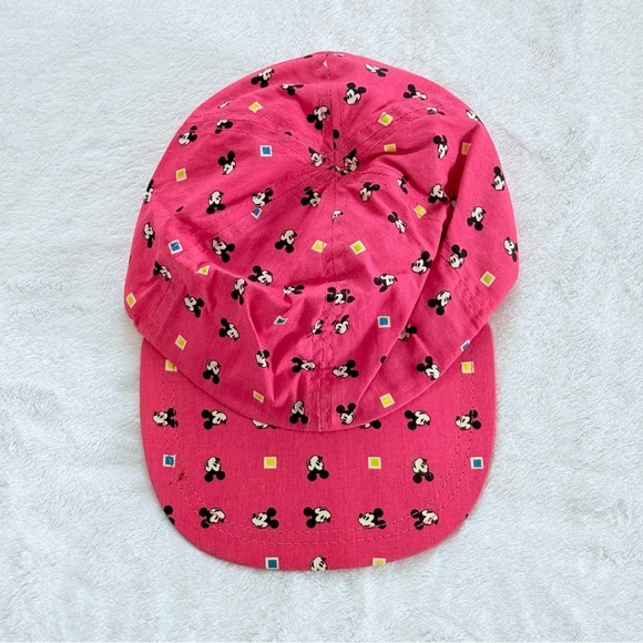 RARE Vintage 80s Mickey Mouse Hot Pink Cap Disney Atlas Compton USA Adult Size - Picture 1 of 5